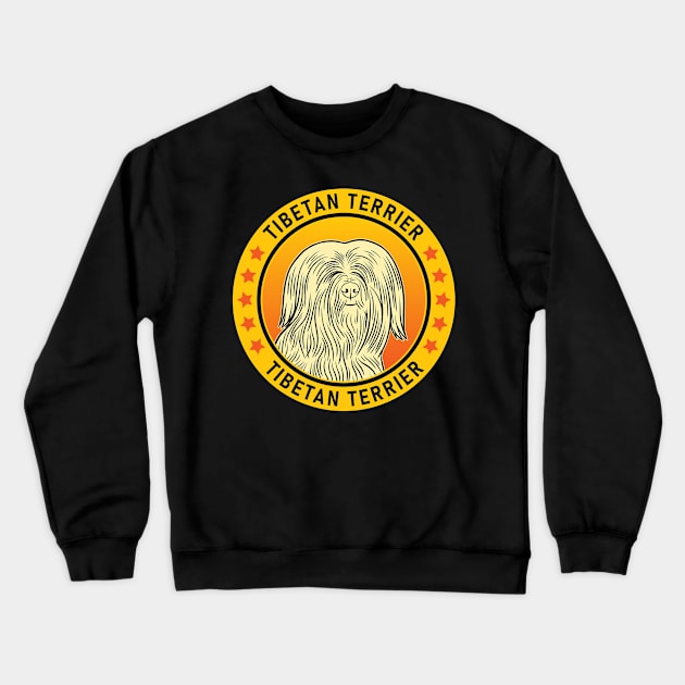 Tibetan Terrier Dog Portrait Crewneck Sweatshirt by millersye